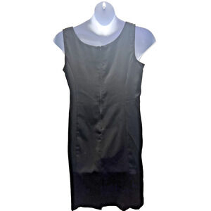 Sag Harbor 14 petite black Sleeveless Sheath Dress, zipper and back slit